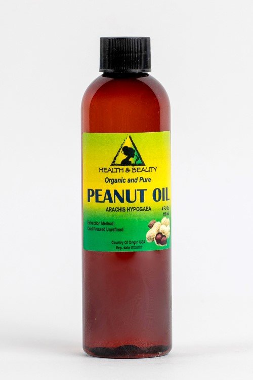Peanut oil unrefined organic carrier cold pressed virgin raw pure 4 oz